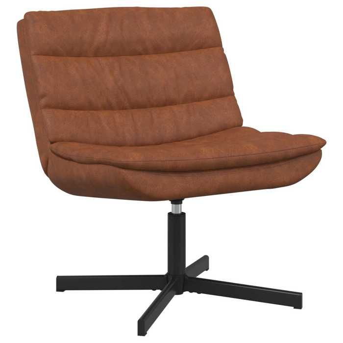 NEW 2026 Fauteuil relaxant pivotant - 1 personne - Poids maximal: 110 kg - Marron 63x75x76 cm PU antique L6390