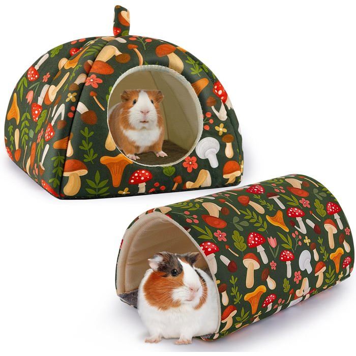 Comparer les prix de Maison et Tunnel pour Cochons dInde Lit Douillet Antidérapant et Lavable pour Lapins et Chinchillas .