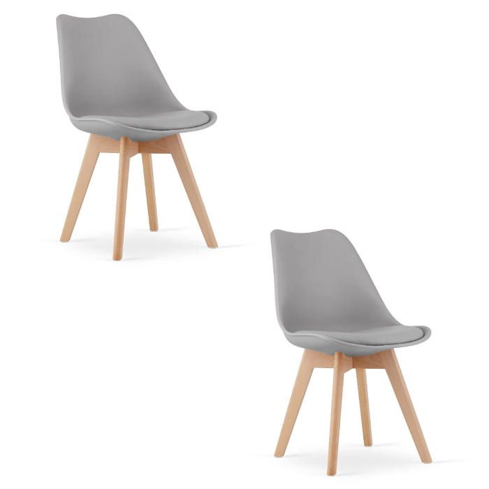 Chaise MARK Grise x 2