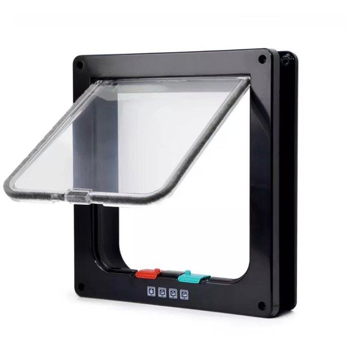 Chatière magnétique - DEMA - 4 positions de verrouillage - Dimensions 235 x 25 x 55 cm - Noire - Facile à installer