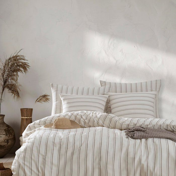 Parure housse de couette 3 pcs 240x220 cm avec 2 taies 60x60 cm en coton et polyester Hamilton