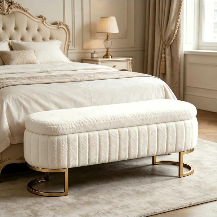 La Redoute Intérieurs Bout de lit coffre, velours vintage