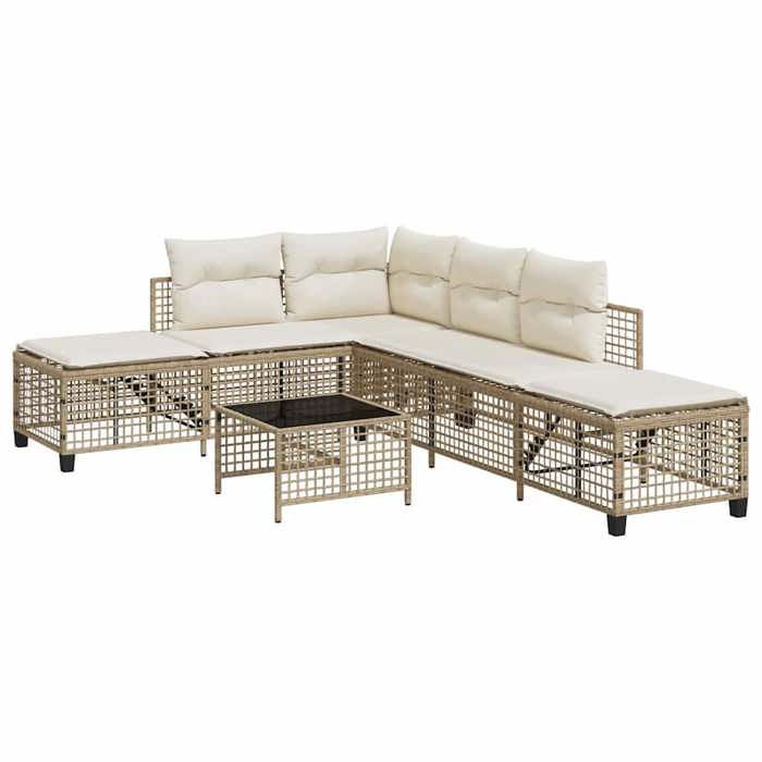 Siège de balcon - HAOSHOP - Salon de jardin dangle avec coussins 3pcs beige résine tressée&01_64482