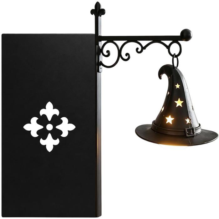 Lanterne de bibliothèque - Mini lampe détagère gothique décorative vintage avec lumière chaude pour lecture et bureau
