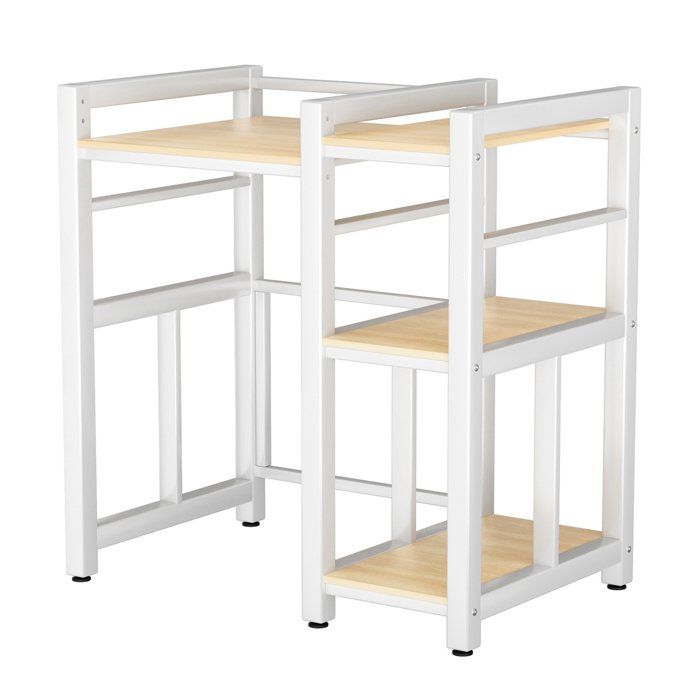 Support de Machine à Laver et Sèche-Linge 100x63cm Réglable en Hauteur Charge 300kg Étagère de Rangement avec Tablette Latérale