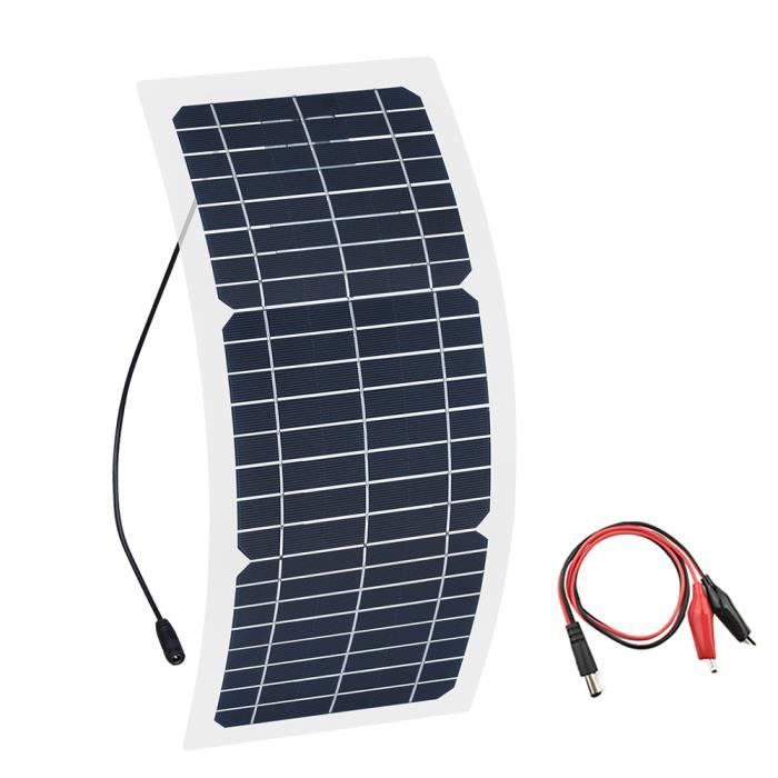 XINPUGUANG Panneau Solaire Souple 50W 12V Monocristallin Léger Étanche MC4 - Idéal Yacht, Camping-car, Toit