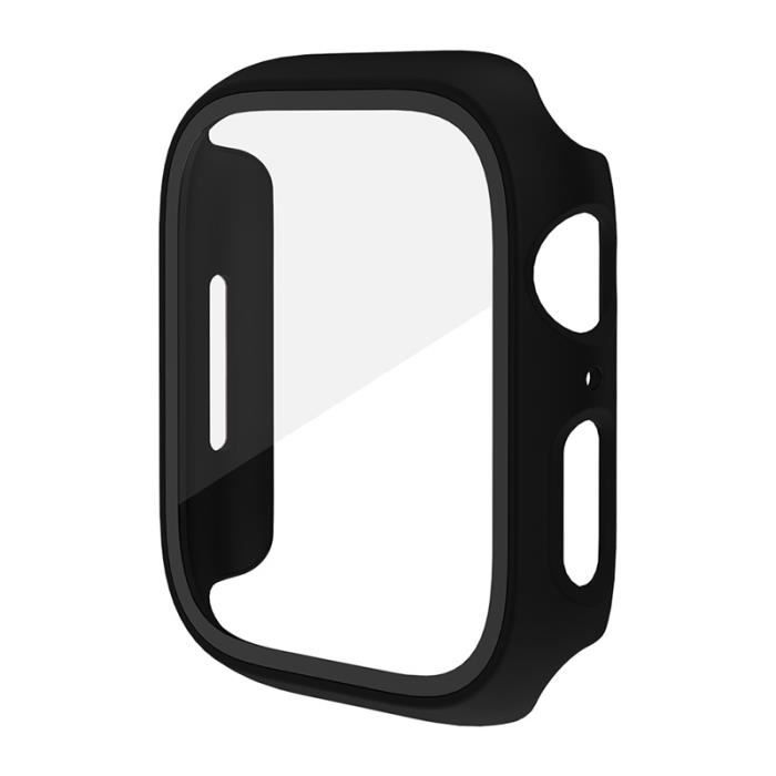Coque de protection AIHONTAI pour Apple Watch 7 série 6 SE 5 4 - Noir - Protecteur d'écran mat et léger