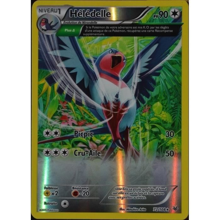 Carte Pokemon 72 108 Heledelle 90 Pv Super Rare Reverse Xy 6 Ciel Rugissant Cdiscount Jeux Jouets