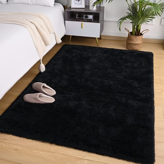 Jiospet Tapis Noir Pour Chambre à Coucher - Joli Tapis De Sol