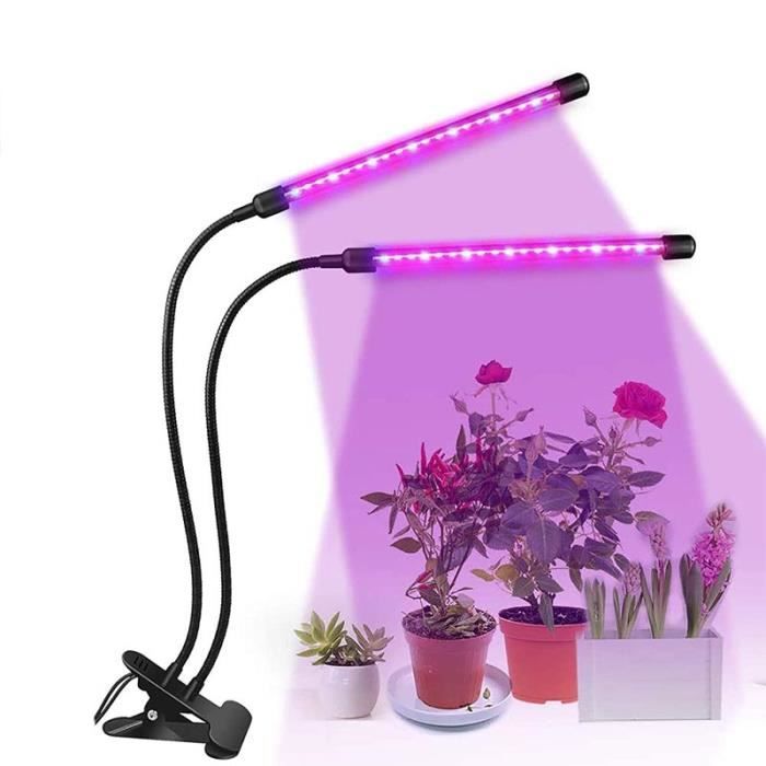 Plante Lampe LED 20 W Plante lumière Plante Lampe 2 têtes 40 LED élèvent la lumière Lampe de Croissance à Spectre Complet