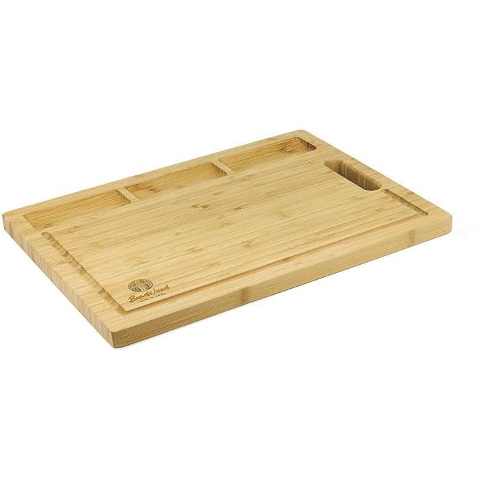 Lot De 3 Planches à Découper Bambou Écologique 22 X 14 Cm – Antibactériennes, Légères & Durables
