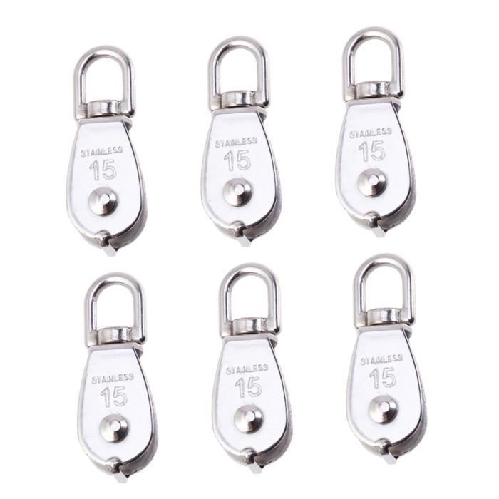 Kit Poulie TooTaci M25 Acier Inoxydable | Pour Voile Ombrage, Cordage | 10m Corde Nylon