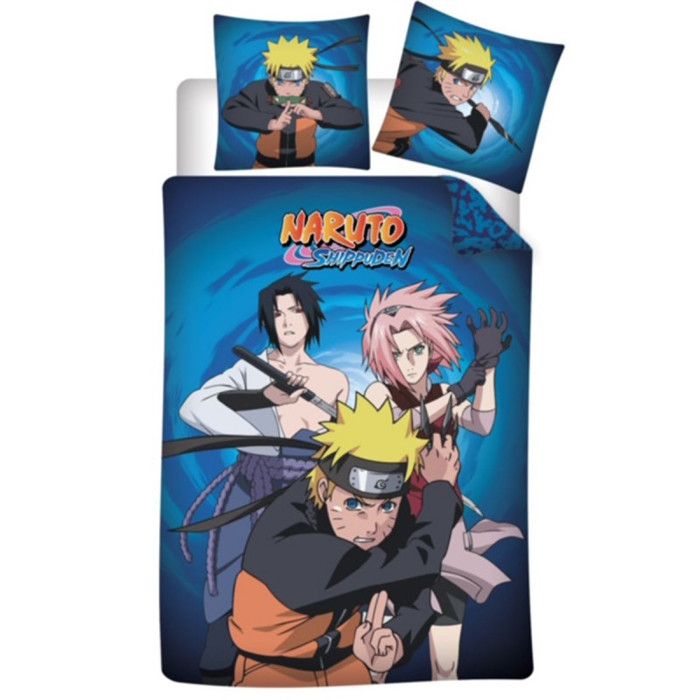 Parure de couette 140 x 200  Naruto Shippuden  Microfibre / 100% Polyester