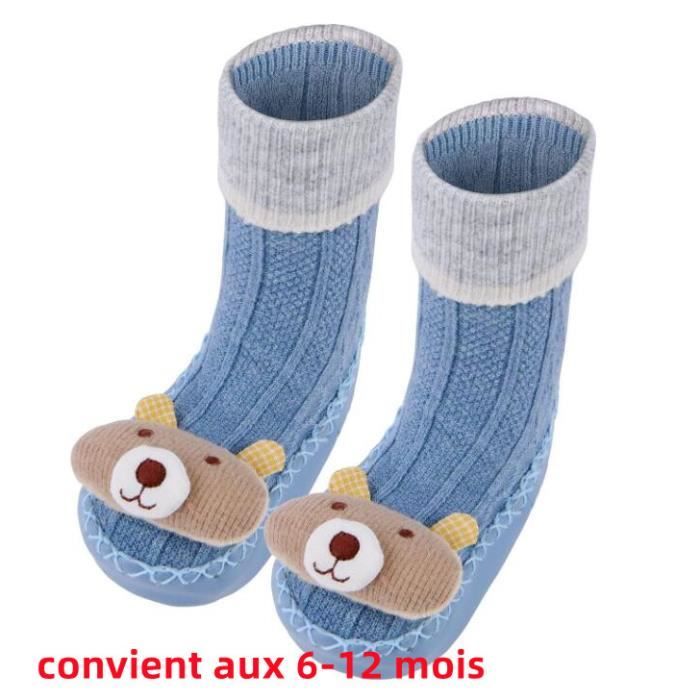 Chaussette enfant,chaussette antidérapante bébé,fond en silicone