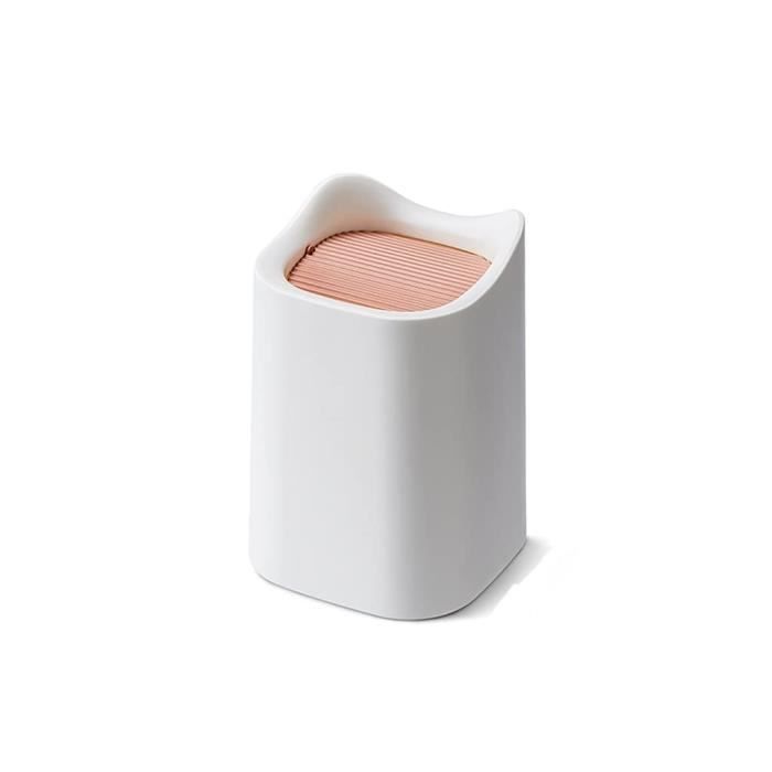 Idéal Rangement Déchets Papier Mini Poubelle Avec Couvercle Blanc Gwezmxs - Pour Bureau, Salle De Bain, Chambre Enfant | Design Mignon Et Compact