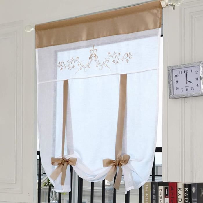 Rideaux En Filet De Coton Blanc, Broderie Et Voile, Pour Une Déco Légère