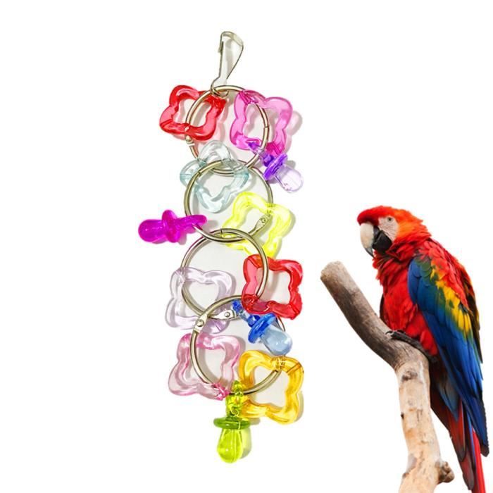 Oiseau Pet Coloré Parrot Cage Balançoire Bite Jouet Pour Perruche Calopsitte Jouets Basilesmile421
