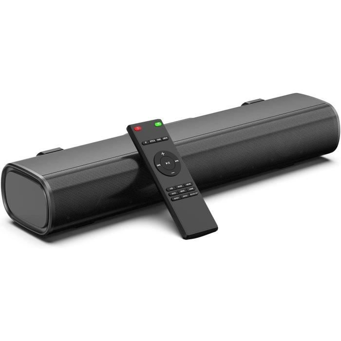 Barre de Son PC 50W, Mini Barre de Son 16 Pouces pour TV, Bluetooth 5.0 sans Fil, Connexion