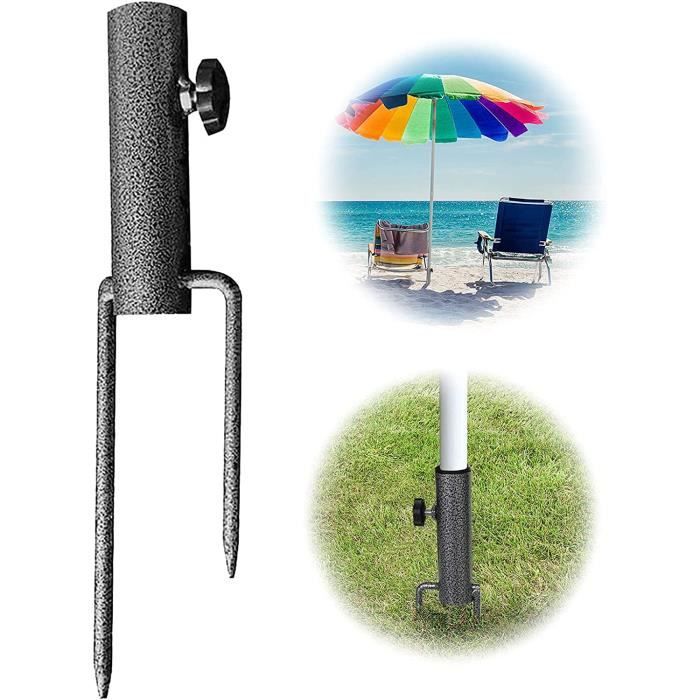 Support Parasol KOMUNJ Universel - Pied En Plastique Pour Plage, Jardin | Anti-Vent