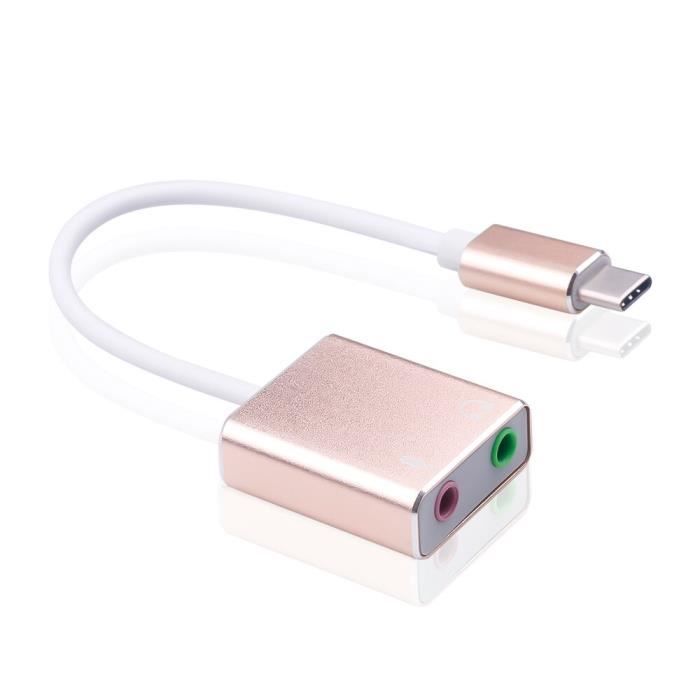 Adaptateur Audio USB-C Vers Jack 3,5 Mm Avec Charge PD 100W - Carte Son Externe 24 Bits/96 KHz - Compatible Ordinateur Portable, Smartphone, Tablette - 1