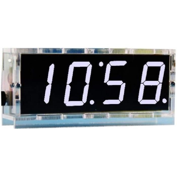 MISHITI 1 kit d'horloge électronique à monter soi-même avec microcontrôleur LED et thermomètre 