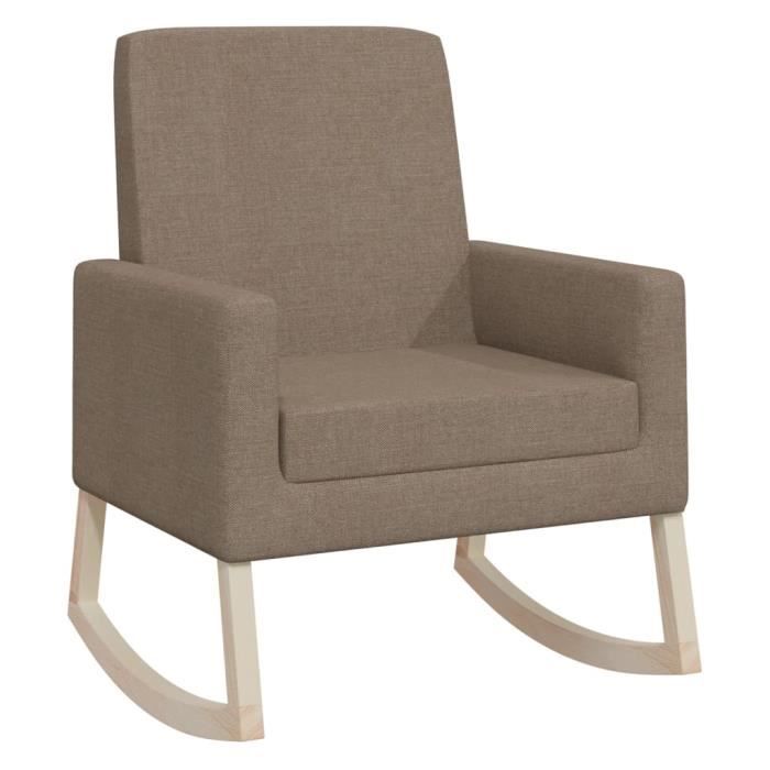 fauteuil à bascule - home - taupe - tissu - contemporain - design