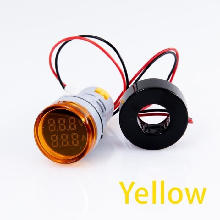 Mini voltmètre numérique rond 2 en 1, 22mm, ampli et voltmètre