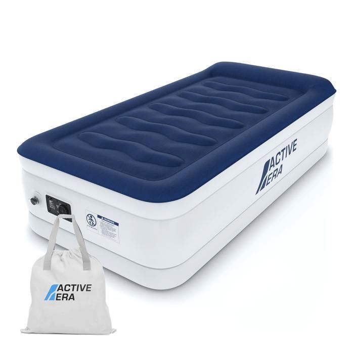 Active Era Matelas Gonflable - 1 Personne - Imperméable - Pompe Électrique Intégrée - 99 x 188 x 36.5 cm