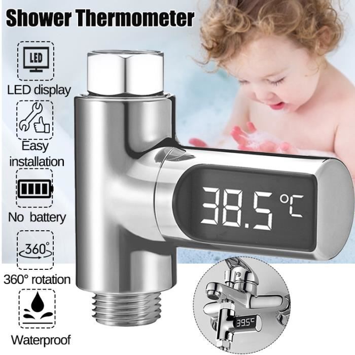 Thermomètre de Douche d'eau D'affichage à LED Robinet Electricité