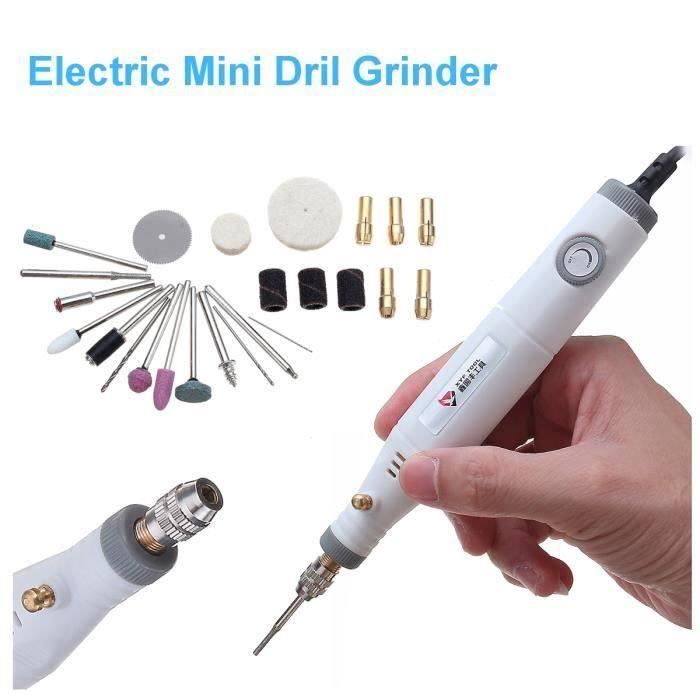 Fenteer Kit Stylo /à graver Graveur /électrique t/ête de meulage en diamant Gris