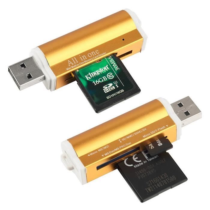 Lecteur de Cartes Micro SD TF 64GB vers Memory Stick PRO Duo pour