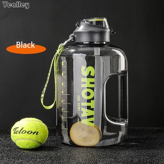 Bouteille D'Eau Sport 1L LOVIVER - Avec Longue Paille, Souple Et Pressable - Pour Course, Vélo, Football - Orange