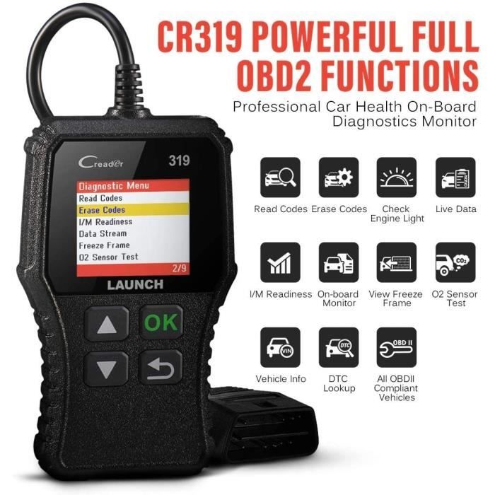 Launch CR319 Voiture OBD2 Diagnostic Scanner Auto lecteur Code Outil de Défaut 