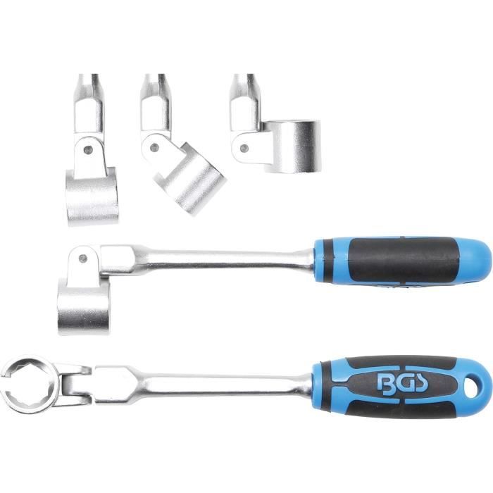 Clé à Œil BGS 8272 Pour Sonde Lambda - 22 Mm Ouverte - Acier Chrome-Vanadium - Longueur 250 Mm
