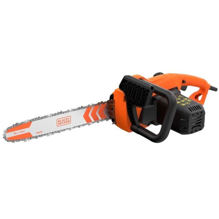 Tronçonneuse Filaire +DECKER BECS2040 QS 40 cm Tendeur de chaîne sans outil