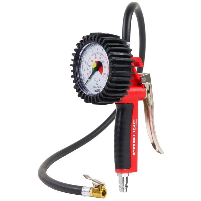 Pistolet de gonflage pneus avec manomètre intégré