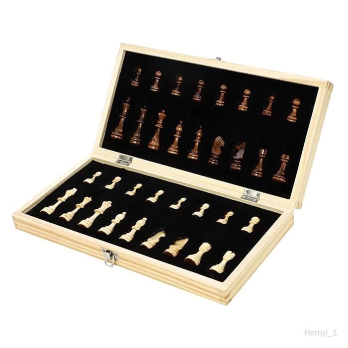 StonKraft Jeu de Plateau d'echecs en Bois magnetique avec pieces d StonKraft Jeu de Plateau d'echecs en Bois magnetique avec pieces d