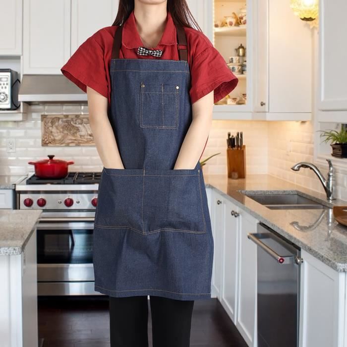 Tablier Plancha Homme Tablier De Cuisine Avec Poche | Le Tablier Du Chef Tablier Fête Des Pères