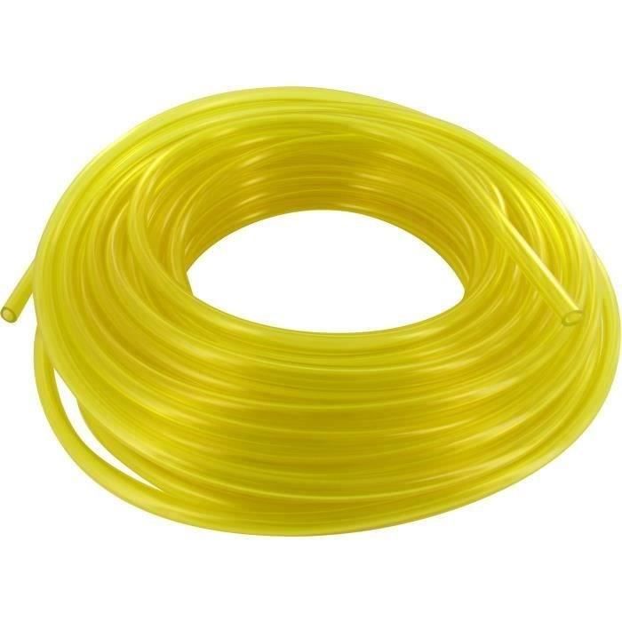 Durite jaune adaptable "Spéciale carburant" L: 15 m Ø: ext:7,6mm Ø: int: 4,5mm