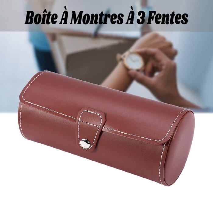 Boîte à Montres à 12 Emplacements, Présentoir à 2 Niveaux Avec Grand Couvercle En Verre, Oreillers Amovibles, Doublure En Velours - Parfait Coffret à