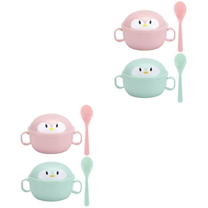 Lot De 4 Bols Japonais En Bois De Jujube Faits à La Main Avec Cuillère Assortie Pour Riz, Soupe, Sauce, Salade, Thé, Décoration (4 Bols De 10,7 Cm + 4