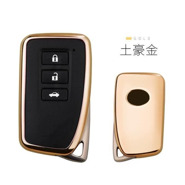 ontto Guscio Cover per Chiave Telecomando Auto per Lexus ES GS IS RC NX ES350 GS350 IS250 RC350 NX200T NX300h LX570 2015-2017 Coprichiave in TPU Morbida Custodia Protettivo Portachiavi 4 Tasti-Blu