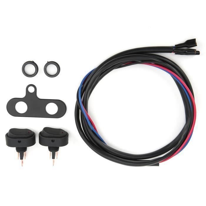 Interrupteur à Bascule LED Rouge - 12V 30A SPST - 2 Pièces - Pour Voiture, Camion, Bateau