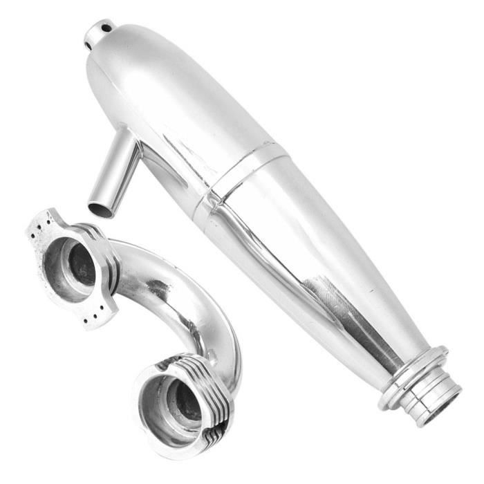 Tuyau D'Échappement Double Tube Pour Voiture RC HSP 1/8 Moteur SH GO 21/28CXP - Alliage Aluminium