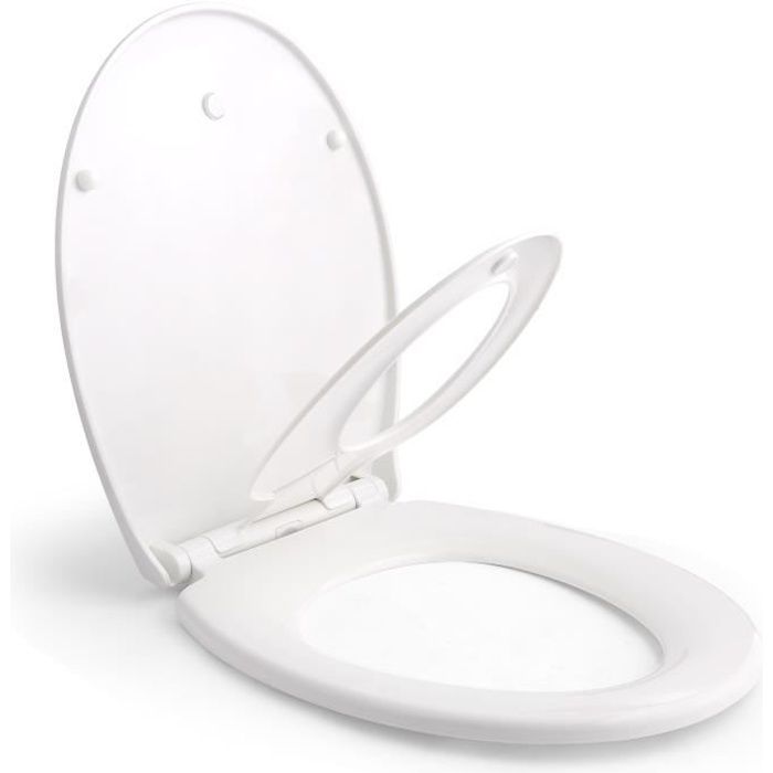 Abattant wc familial lunette de toilette en polyéthylène pour adultes  pétrole - Conforama