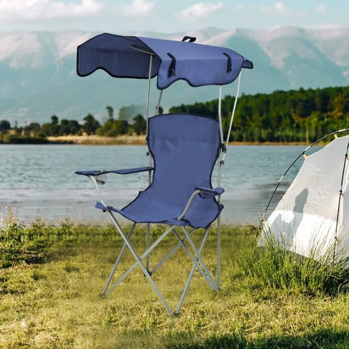 Chaise Pliante Ronde XXL Navaris Pour Camping, Pêche Et Festivals - Avec Sac De Transport