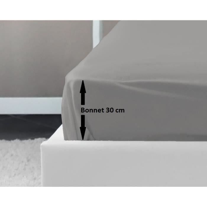 LOVELY HOME Drap Housse 100% coton 140x190x30 cm