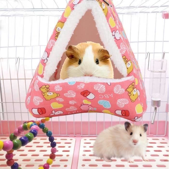 Hamac Double étage Pour Petits Animaux - Lot De 2, En Velours Doux, 28x28 Cm, Pour Cochon D'Inde, Rat, Furet, Hamster, Chinchilla