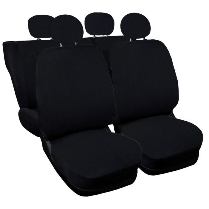 Lupex Shop Housses de siège auto compatibles pour 500 Hybrid Noir