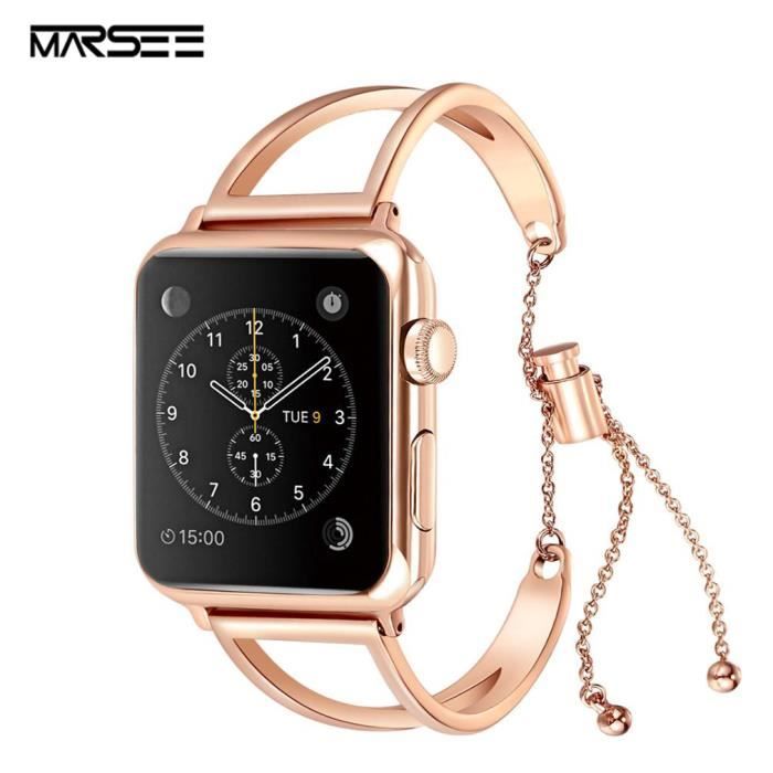 Classic - Bracelet en Acier Inoxydable Classique - Apple Watch Series 3 -  38mm et 42mm | SMANIQUE